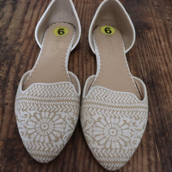 White Bohemian-style Flats - Picture 1 of 5